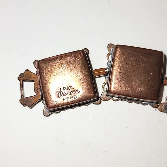 VINTAGE RENOIR "EBONY LACE" COPPER PARURE 3 PC. SET - Picture 10 of 14